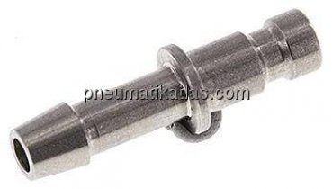 Kupplungsstecker (NW2,7) 4mm Schlauch, Edelstahl