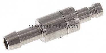 Kupplungsstecker (NW2,7) 5mm Schlauch, Edelstahl