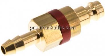 Kupplungsstecker (NW5) 6 (1/4")mm Schlauch, Messing