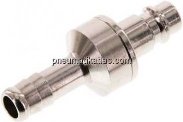 Kupplungsstecker (NW7,2) 9 (3/8")mm Schlauch, Messing vernickelt