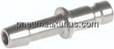 Preview: Kupplungsstecker (NW2,7) 3mm Schlauch, Messing vernickelt