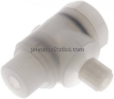 Winkel-Verschraubung G 1/2"-6x4mm, PVDF, Hohlschraube