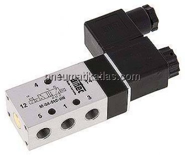 5/2-Wege Magnetventil, G 1/8", Luftfeder, 12 V=