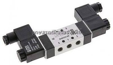 5/3-Wege Magnetventil, G 1/8", Mittelstellung geschlossen, 12 V=