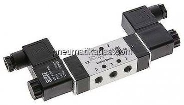 5/3-Wege Magnetventil, G 1/8", Mittelstellung entlüftet, 24 V=