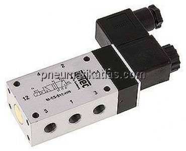5/2-Wege Magnetventil, G 1/8", Feder, 24 V=