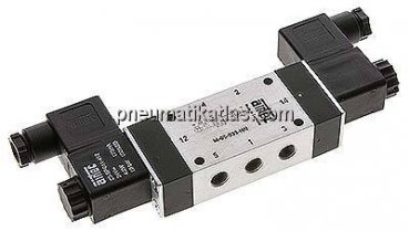 5/3-Wege Magnetventil, G 1/8", Mittelstellung entlüftet, 24 V AC