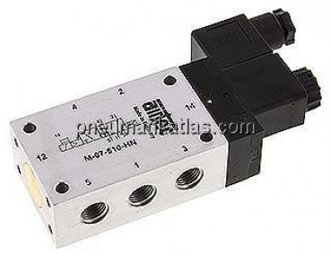 5/2-Wege Magnetventil, G 1/4", Luftfeder, 24 V=