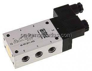 5/2-Wege Magnetventil, G 1/4", Feder, 24 V=