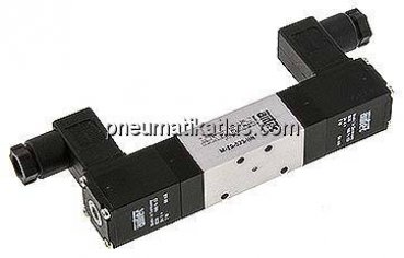 5/3-Wege Magnetventil, M 5, Mittelstellung entlüftet, 24 V=