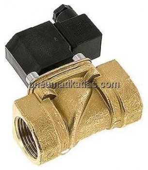 2/2-Wege Messing-Magnetventil G 1", -0,95 - 9 bar, stromlos geschlossen (NC)