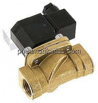 2/2-Wege Messing-Magnetventil G 1/2", -0,95 - 12 bar, stromlos geschlossen (NC)