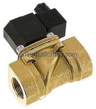 2/2-Wege Messing-Magnetventil G 3/4", -0,95 - 9 bar, stromlos geschlossen (NC)