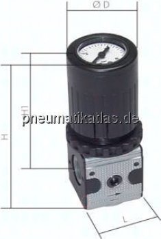 MULTIFIX Manometerregler, G 1/4", 0,5 - 10bar, Multifix 1