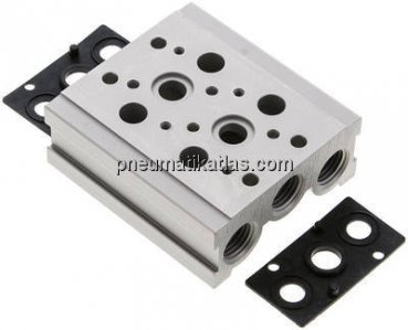 Reihenleiste (2-fach) für SF3000 (5/2 und 5/3-Wege)