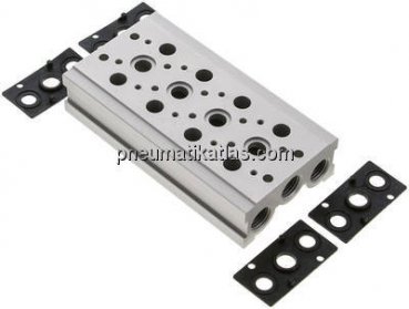 Reihenleiste (4-fach) für SF3000 (5/2 und 5/3-Wege)