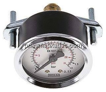 Einbaumanometer, 3-kant-Frontring, 50mm, 0 - 1,6 bar
