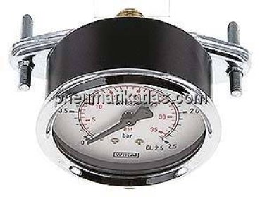 Einbaumanometer, 3-kant-Frontring, 63mm, 0 - 2,5 bar