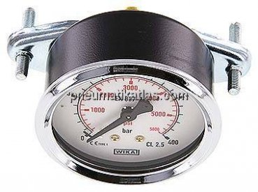 Einbaumanometer, 3-kant-Frontring, 63mm, 0 - 400 bar