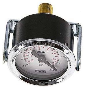 Einbaumanometer, 3-kant-Frontring, 40mm, -1 bis 0 bar