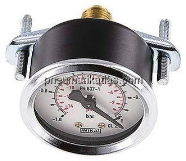 Einbaumanometer, 3-kant-Frontring, 50mm, -1 bis 0 bar