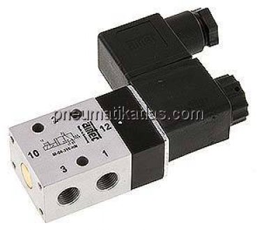 3/2-Wege Magnetventil, G 1/8", Federrückstellung (NO), 115 V AC