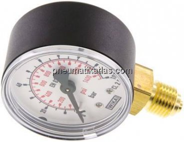Manometer senkrecht (KU/Ms), 50mm, 0 bis 100 bar, G 1/4"