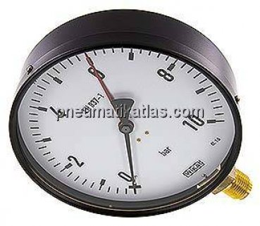 Manometer senkrecht, 160mm, 0 - 10 bar