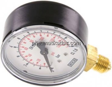 Manometer senkrecht (ST/Ms), 63mm, 0 - 10 bar, G 1/4"