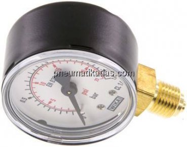 Manometer senkrecht (ST/Ms), 50mm, 0 - 1,6 bar, G 1/4"