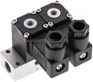 3/2-Wege Magnetventil, M 5, geschlossen (NC), 2-fach