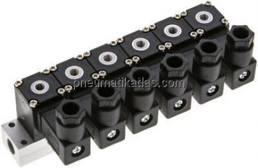 3/2-Wege Magnetventil, M 5, geschlossen (NC), 6-fach