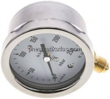 Manometer senkrecht 63mm, 0 - 250 mbar, G 1/4"