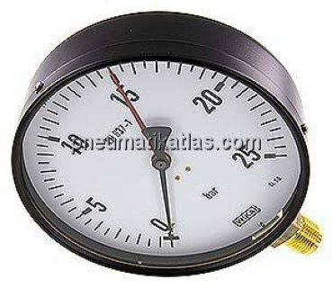 Manometer senkrecht, 160mm, 0 - 25 bar