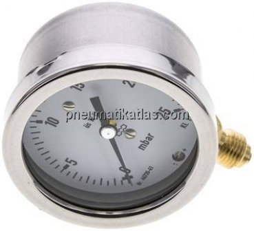 Manometer senkrecht 63mm, 0 - 25 mbar, G 1/4"