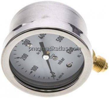 Manometer senkrecht 63mm, 0 - 600 mbar, G 1/4"