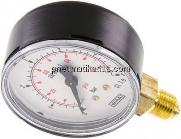 Manometer senkrecht (ST/Ms), 63mm, 0 - 6 bar, G 1/4"