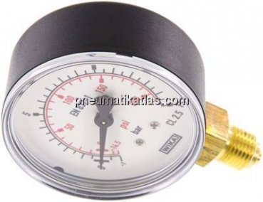 Manometer senkrecht (KU/Ms), 63mm, -1 bis 15 bar, G 1/4"