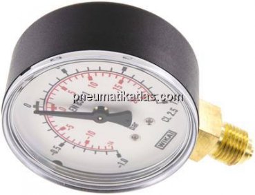 Manometer senkrecht (KU/Ms), 63mm, -1 bis 1,5 bar, G 1/4"