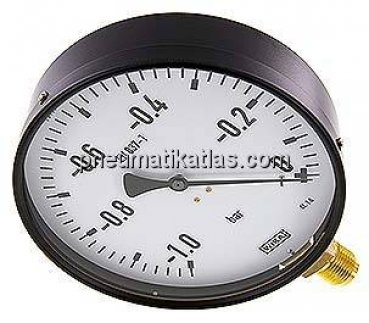 Manometer senkrecht, 160mm, -1 bis 0 bar