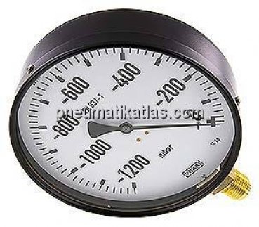 Manometer senkrecht, 160mm, -1200 bis 0 mbar