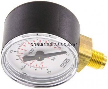 Manometer senkrecht (KU/Ms), 40mm, -1 bis 0 bar, G 1/8"