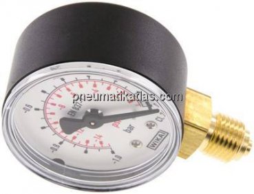 Manometer senkrecht (KU/Ms), 50mm, -1 bis 0 bar, G 1/4"