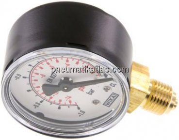 Manometer senkrecht (ST/Ms), 50mm, -1 bis 0 bar, G 1/4"
