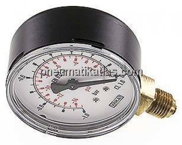 Vakuummmeter, 63mm, senkrecht, -1 bis 0