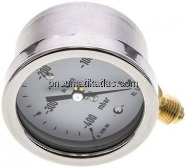 Manometer senkrecht 63mm, -400 bis 0 mbar, G 1/4"