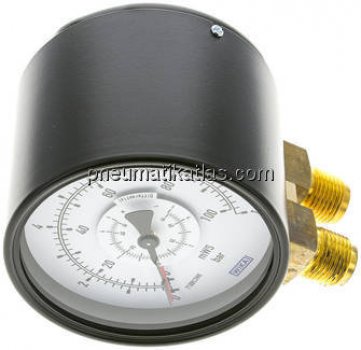 Differenzdruck-Manometer senkrecht, 100mm, 0 - 10 bar