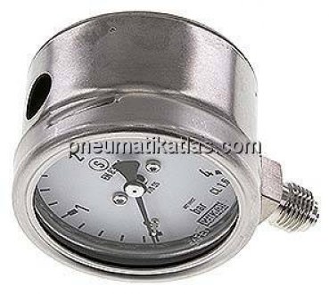 Sicherheits-Manometer senkrecht, 63mm, 0 - 4 bar