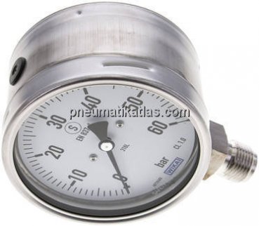 Sicherheits-Manometer senkrecht, 100mm, 0 - 60 bar