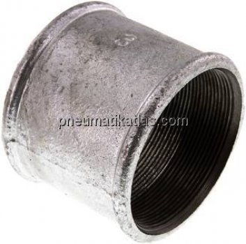 Rundmuffe Rp 3"-Rp 3", Temperguss verzinkt